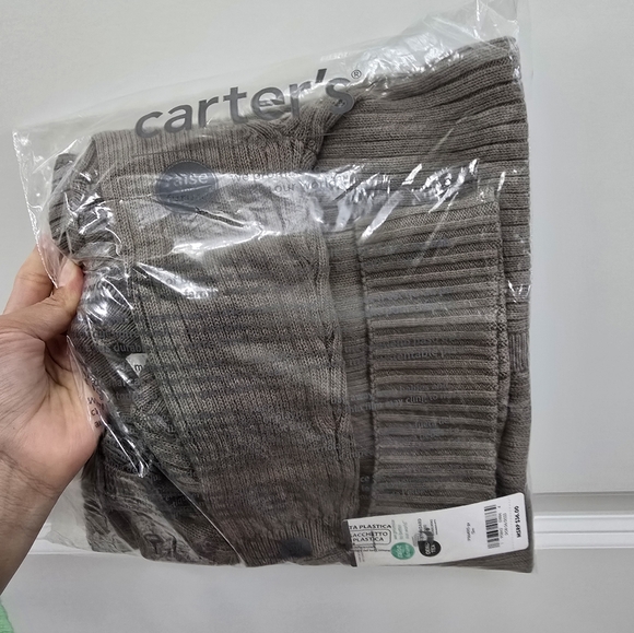 Carter's Baby 2-Piece Sweater Jumpsuit & Cap Set - Picture 2 of 4